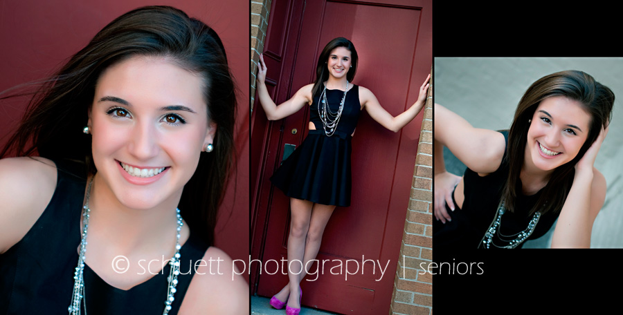 senior pictures in waukesha wisconsin with bright fun colors in an urban location