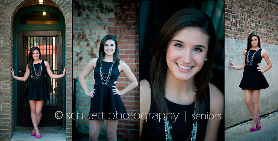 senior photography portraits in milwaukee wi with brick walls and old doorways for interesting colors and textures